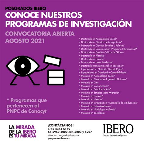 Convocatoria Abierta Posgrados Ibero 2021 Comecso