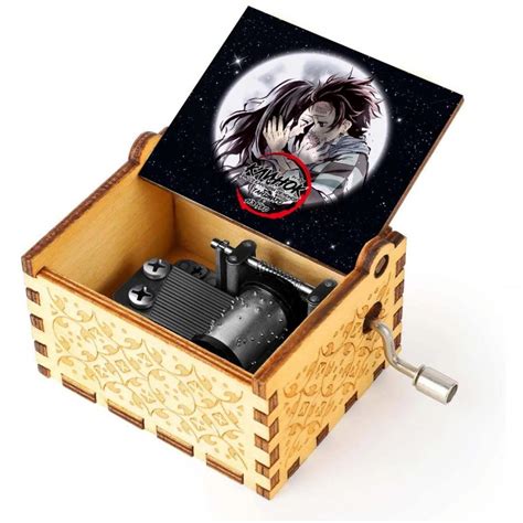 Engraved Wooden Music Box Demon Slayer