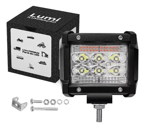 Par Refletor Holofote Luminaria Farol Leds V V Cor Da Carca A