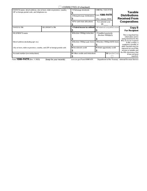 Free Irs 1099 Patr Form Pdf Eforms