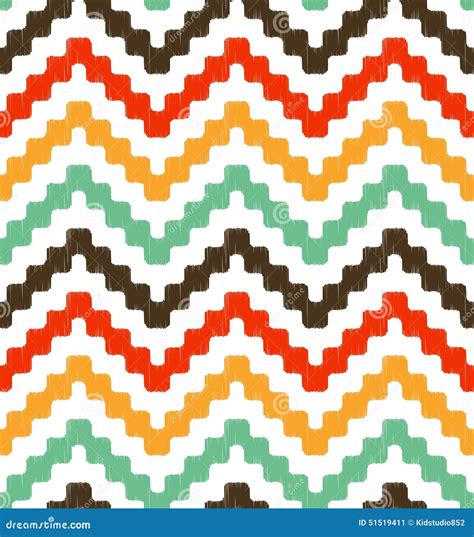 Seamless Scribble Zigzag Pattern Stock Vector Illustration Of