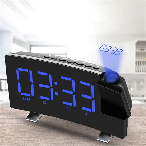 Dual Alarm Clock with Battery Backup, USB Charger, Adjustable Dimmer & Volume, 12/24H & Snooze ...