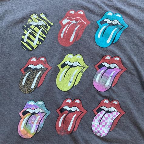 The Rolling Stones Hot Lips Logo T Shirt Sz Medium Depop