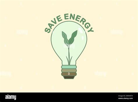 Energy Saving Light Bulb Green Energy Ecology Light Bulb Vector