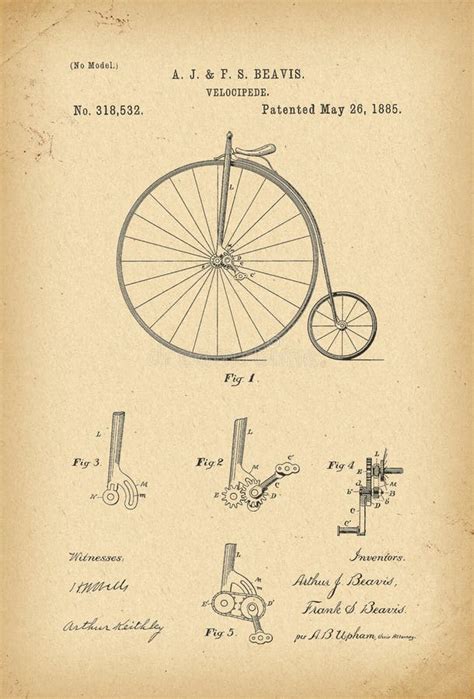 Invenzione Di Storia Della Bicicletta Del Velocipede Di Brevetti