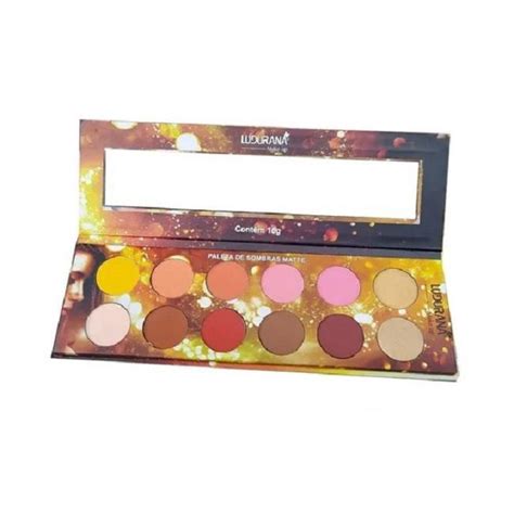 Paleta De Sombras Matte Dourada Cores Ludurana Submarino