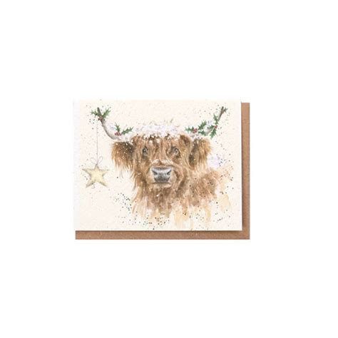 HIGHLAND STAR MINI CHRISTMAS CARD Dumble FarmThis Miniature Card