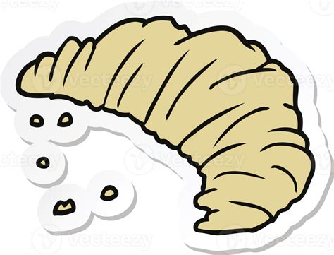 Pegatina De Un Croissant De Dibujos Animados 45020355 Png