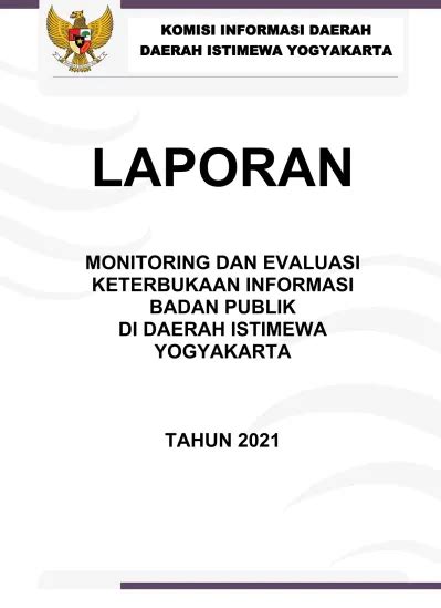 DAERAH ISTIMEWA YOGYAKARTA MONITORING DAN EVALUASI KETERBUKAAN