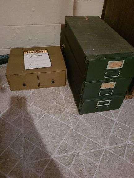 4 Filing Containers Basement Ness Bros Realtors Auctioneers