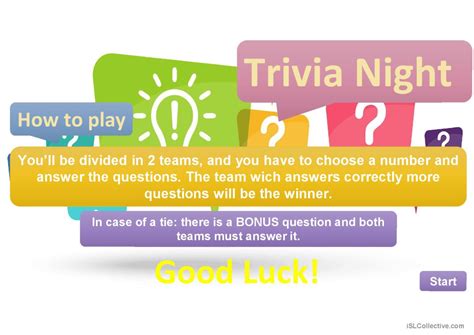 Trivia - General Knowledge Game gene…: English ESL powerpoints