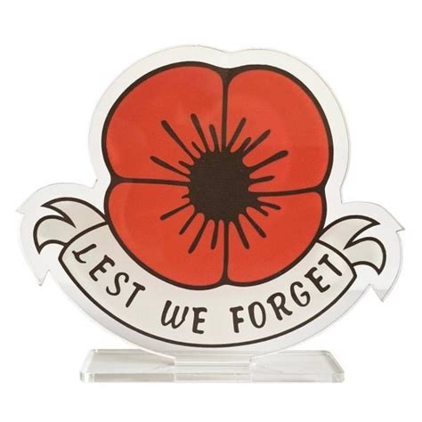 Lest We Forget Poppy Laser Cut Remembrance Sunday Armistice Day