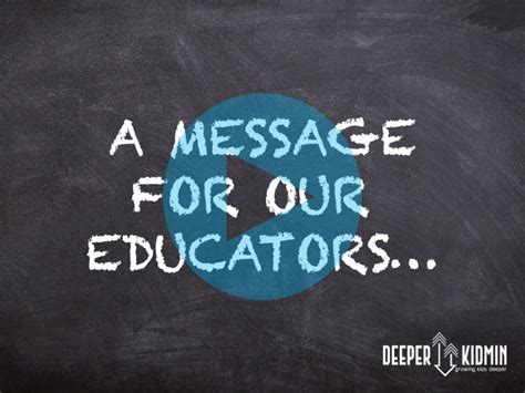 Thank You, Educators Video – Deeper KidMin