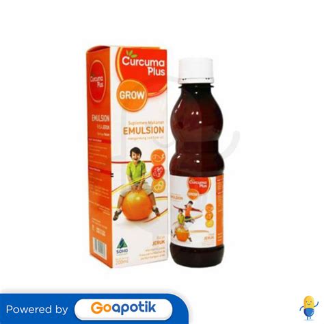 CURCUMA PLUS EMULSION GROW RASA JERUK SIRUP 200 ML Kegunaan Efek