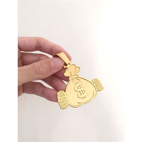 Pingente Malote Moeda Antiga Banhada A Ouro 18k Shopee Brasil