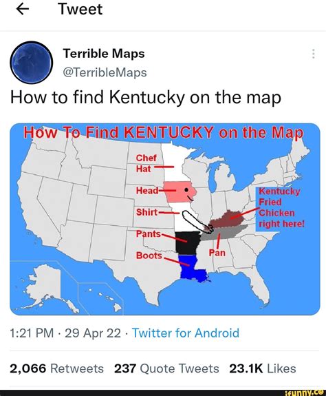 Tweet Terrible Maps Terriblemaps How To Find Kentucky On The Map How