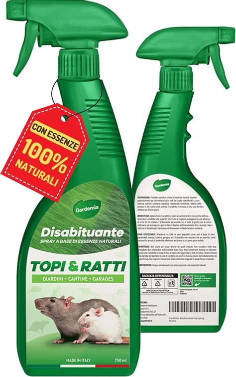 Gardemia Disabituante Anti Topi E Ratti Ml Spray Azione Naturale