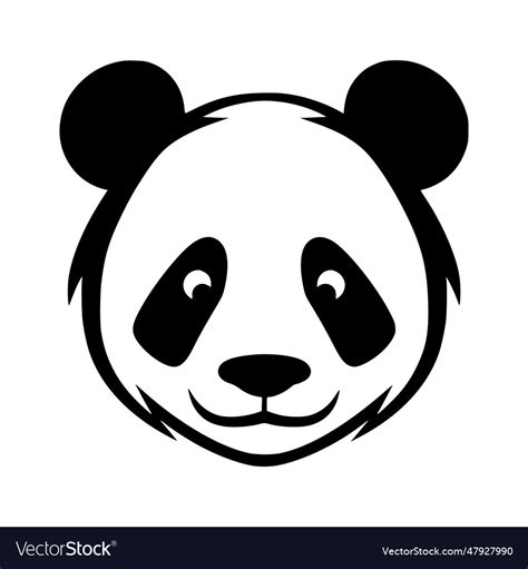 Panda head logo Royalty Free Vector Image - VectorStock