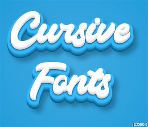 Cursive Fonts Text Effect and Logo Design Font