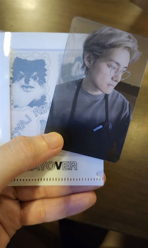 V Taehyung Layover PVC Photocard With Sleeve POB Hobbies Toys