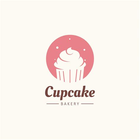 Cupcake Vector Logo Template Logo For Cake Shop Sticker Label Etc