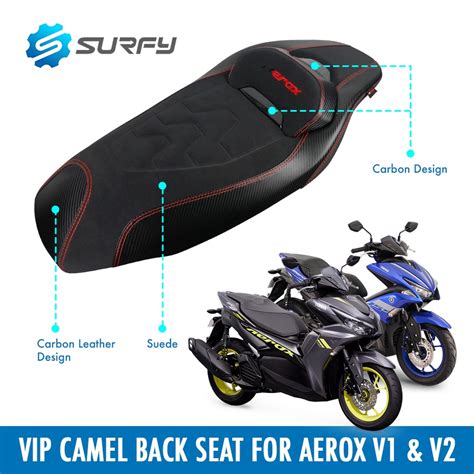 KNO Aerox V1 And V2 Vip Camel Back Seat Suede And Leather Shopee