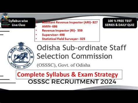 Osssc Combined Exam Complete Syllabus Exam Strategy Ri Ari