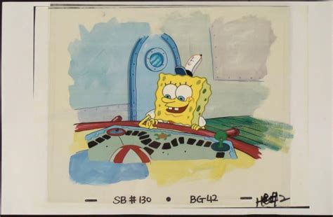 Original Cel Spongebob Background Game Art Production