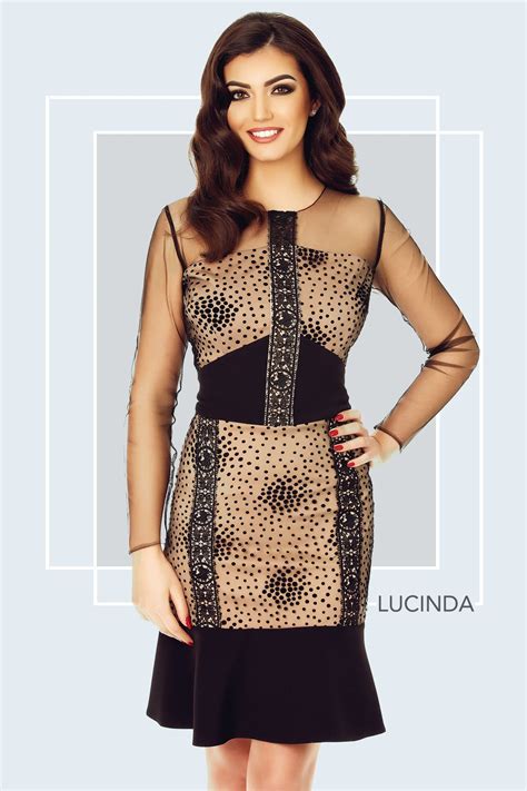 Elegant Nude Lace Dress For Day Or Night