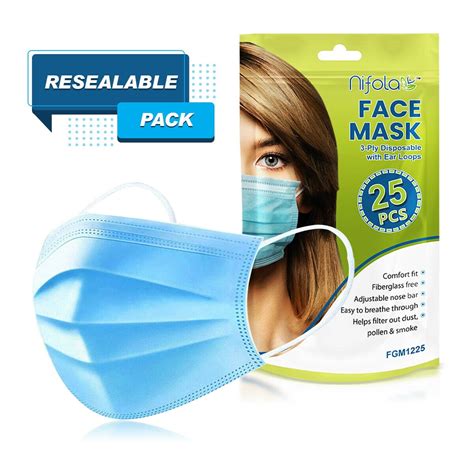 Unit Disposable Earloop Face Masks Soft Comfortable Ply Non