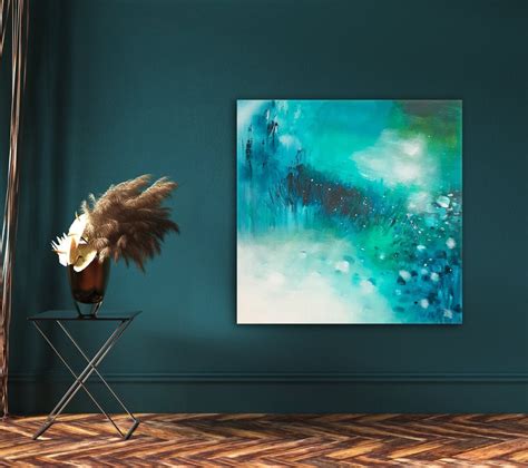 Abstract Blue and Green Wall Art Print Modern Coastal Wall - Etsy