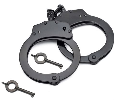 Professional Grade Handcuffs Police Double Lock Steel Metal Police