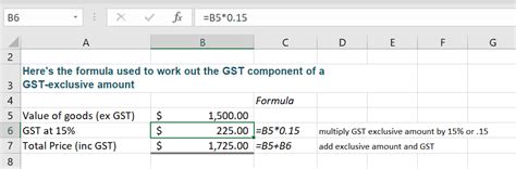 How To Calculate Gst At Using Excel Formulas Excel At Work