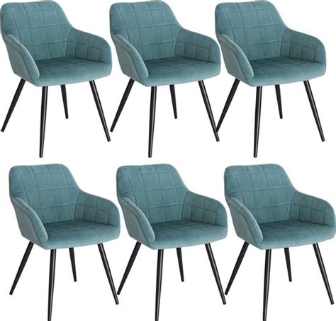 Set De Chaises De Salle Manger Avec Accoudoirs Assise En Velours