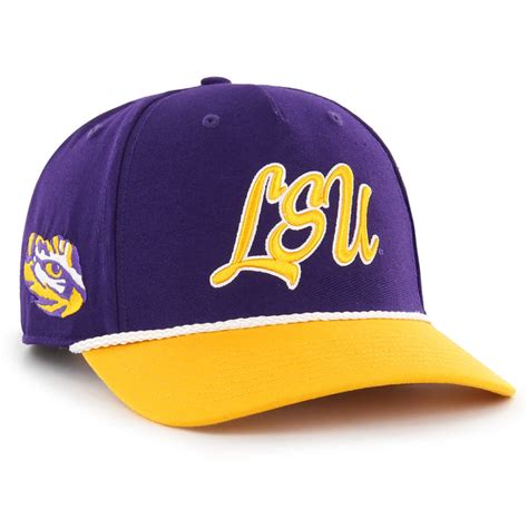 Lsu Tigers 47 Brand Overhand Script Two Tone Mvp Rope Hat Purple