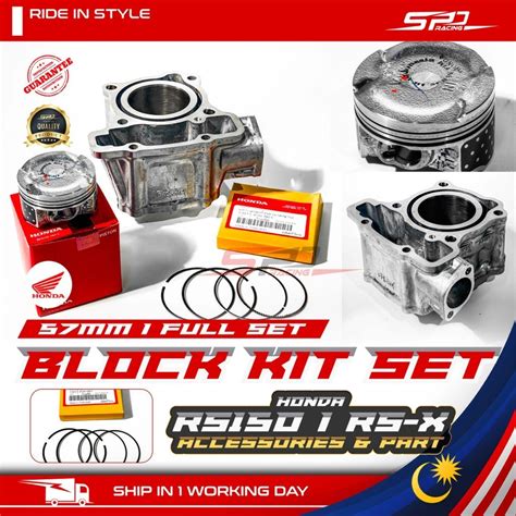 Rs Rsx Block Kit Set With Piston Mm Std Full Set Block Original