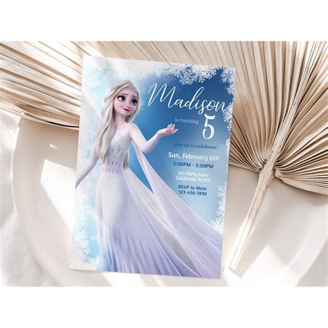 Frozen Birthday Invitation Elsa Birthday Invitation Frozen I Inspire