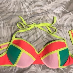 Xhilaration Swim Bright Rainbow Brand New Bikini Top Poshmark