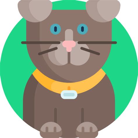 Scottish Fold Cat Detailed Flat Circular Flat Icon