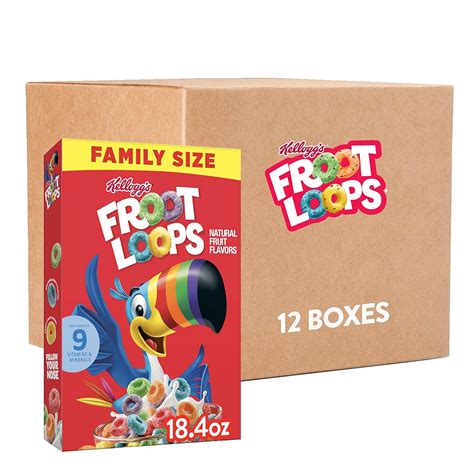 Kelloggs Froot Loops Cereal Para El Desayuno Sabor A Frutas Aperitivos Con Vitamina C