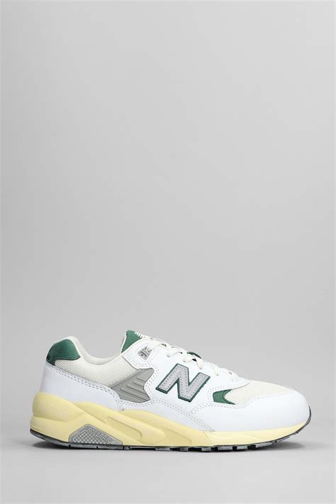 New Balance 580 Sneakers In White Leather And Fabric in Metallic for ...