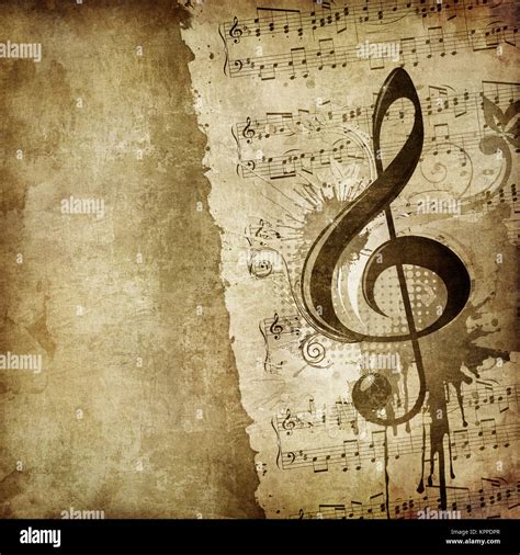 Old Paper. Retro Music Texture Background with Classic Violin Stock ...