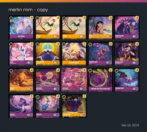 Merlin Mim Copy Lorcana Deck • Lorcanagg