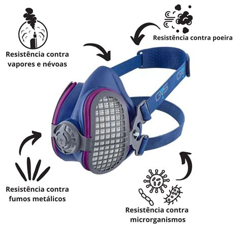 Respirador Semifacial 2 Filtros Inclusos Elipse P3 Anti Odor GVS