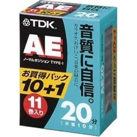 Tdk オーディオカセットテープ Ae 20分11巻パック Ae 20x11g 20211108021955 00178us