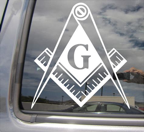Masonic Freemason Compass Vinyl Sticker Car Phone Helmet