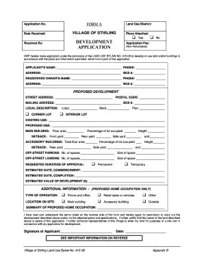 Fillable Online Stirling Form A Stirling Stirling Fax Email Print