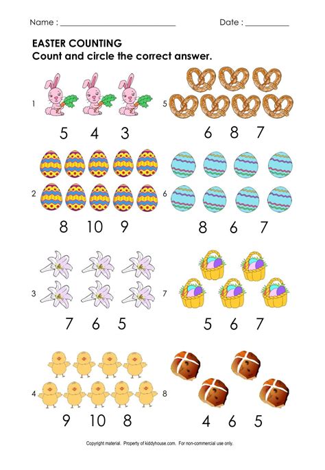 Easter Worksheet For Kindergarten