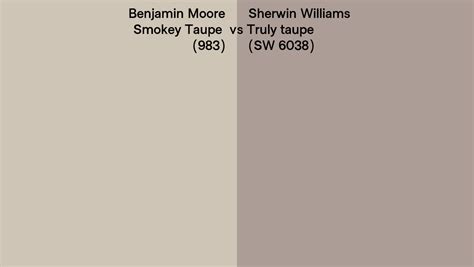 Benjamin Moore Smokey Taupe 983 Vs Sherwin Williams Truly Taupe Sw