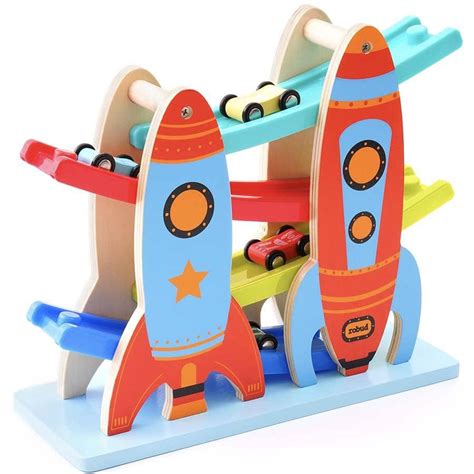 Toy Car Ramp Toddler Race Track Toy With 4 Cars Ramp Racer Toy Kids